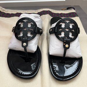 Tory Burch Miller Black Patent Leather Sandal : Size 8.5